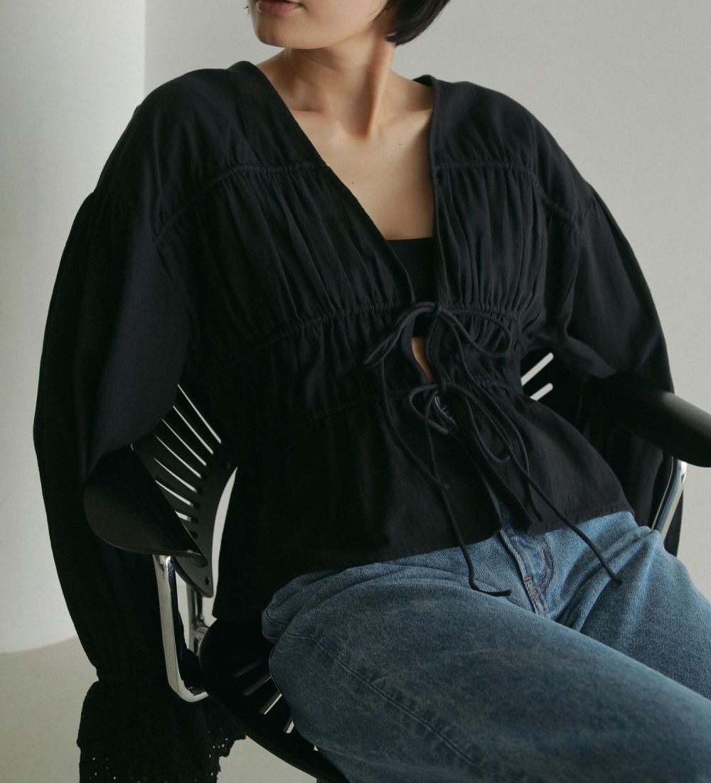 アンヌーク　anuke Highneck Over Blouse ブラック anuke（アンヌーク） Highneck Over Blouse 即日発送 : RAPTURE - 通販