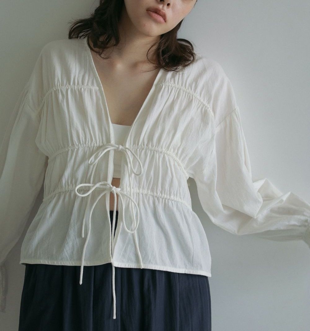 ANNIK アニック　ブラウス　Shirring neckline blouse ブラウス | ANNIK
