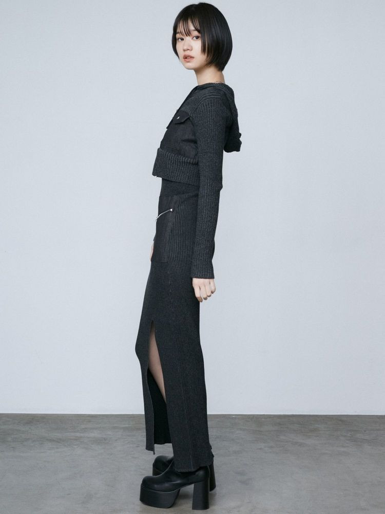 EMODA（エモダ） ドッキングポケットリブワンピース 即日発送