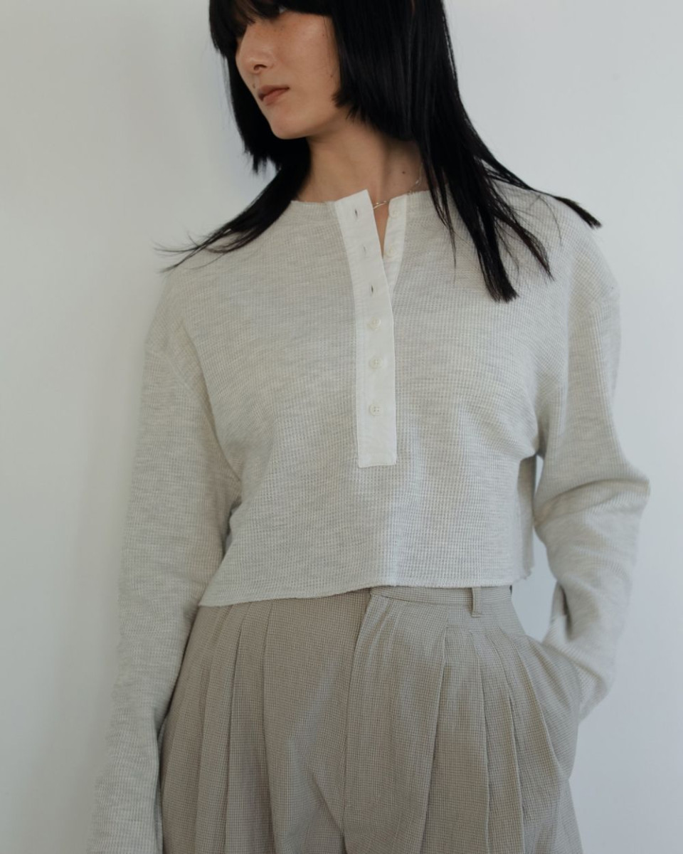 anuke Waffle Henley Tops アンヌーク anuke ANUKE (アンヌーク）Waffle Henley Tops 即納 : RAPTURE