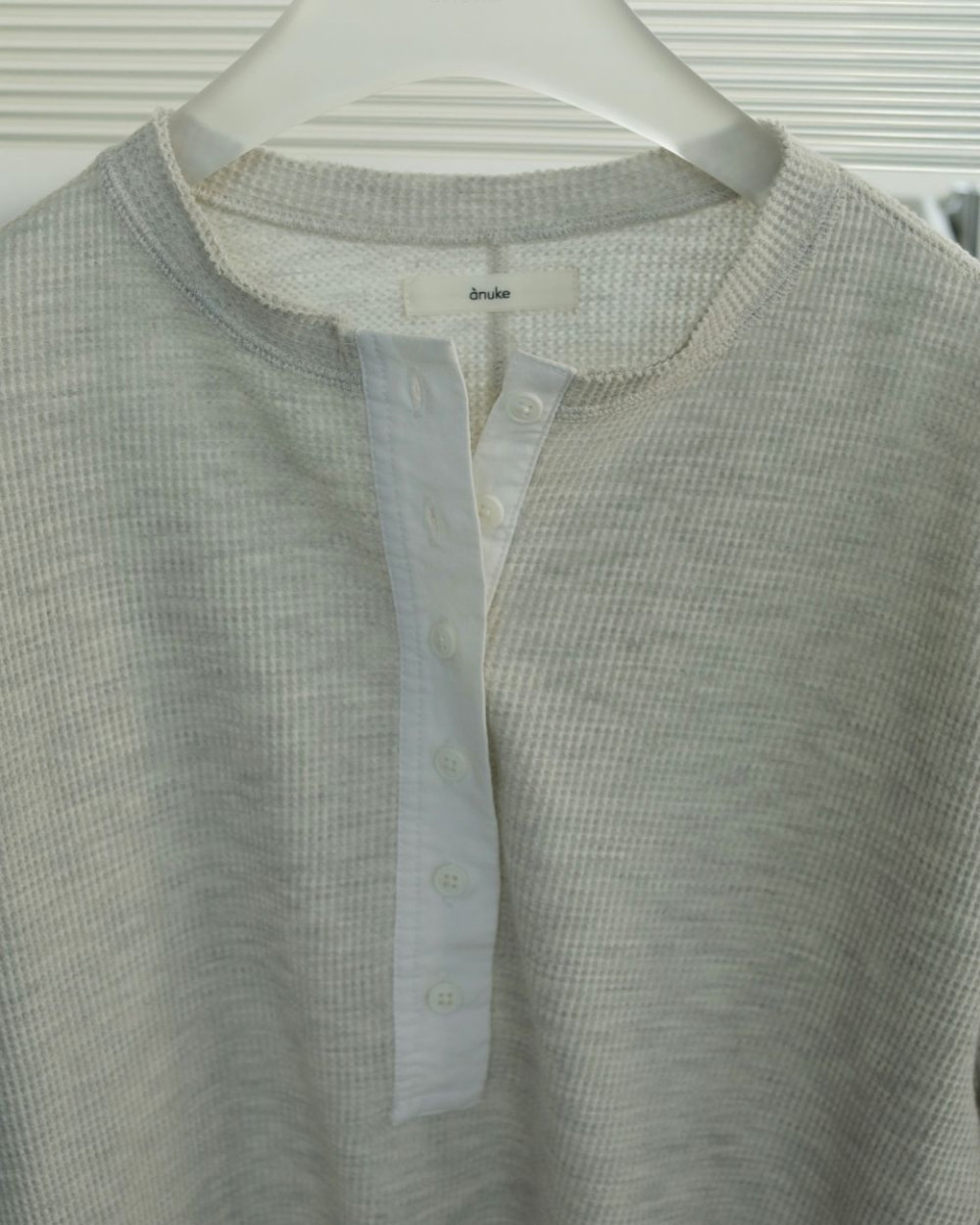 anuke ANUKE (アンヌーク）Waffle Henley Tops 即納 : RAPTURE