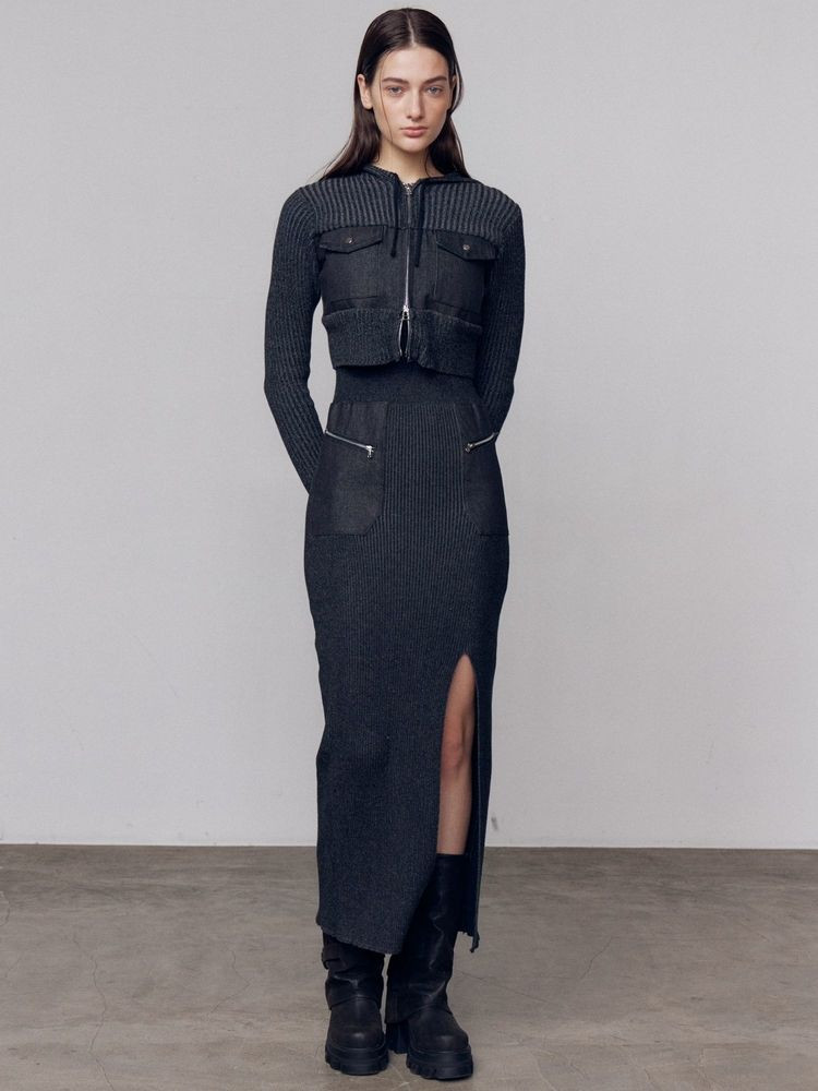 EMODA（エモダ） ENODA (エモダ）ドッキングポケットニットパーカー