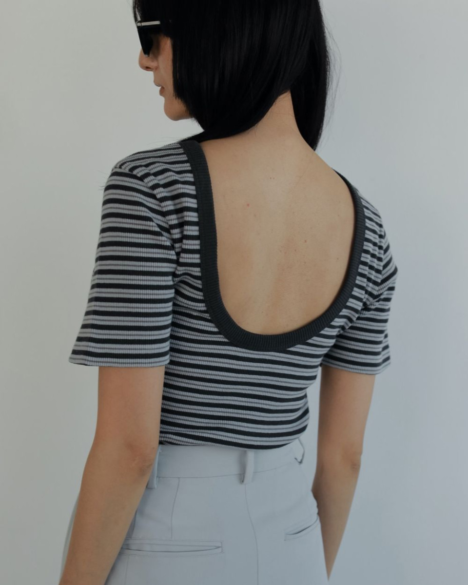 anuke ANUKE (アンヌーク）Border Rib T-shirts 即納 : RAPTURE