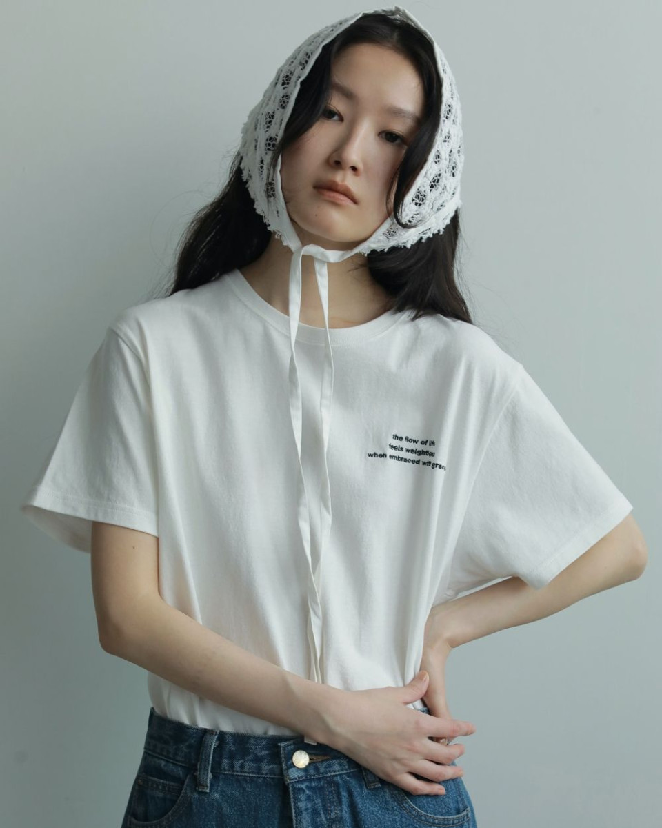 anuke（アンヌーク） Embroidery Logo T-shirts 即日発送 : RAPTURE