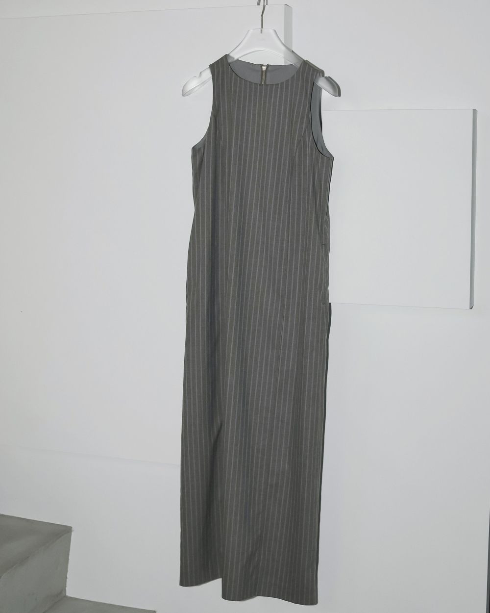 unuke アンヌーク ノースリーブピンタックワンピース 38グレー ストライプ anuke（アンヌーク） Sleeveless Pintuck Onepiece 即納 : RAPTURE
