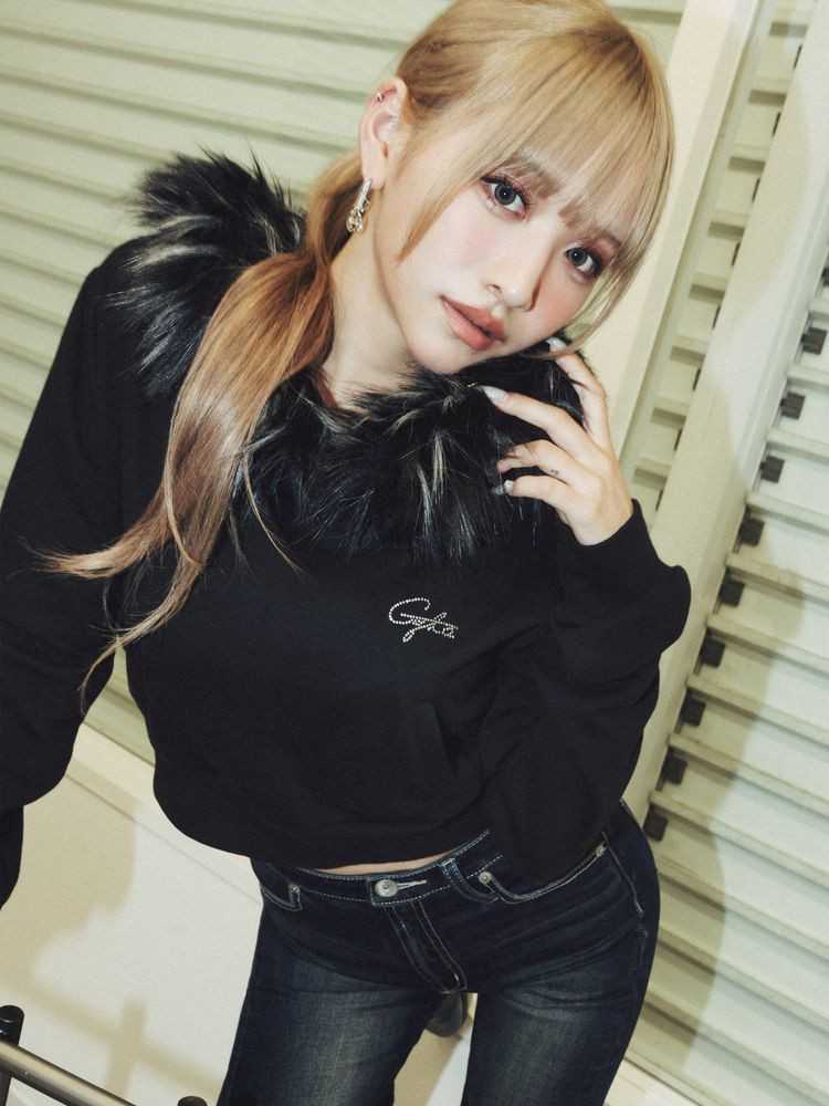 GYDAフェイクファーパーカー GYDA（ジェイダ） パーカー Gyda bijouファーパーカー レディース