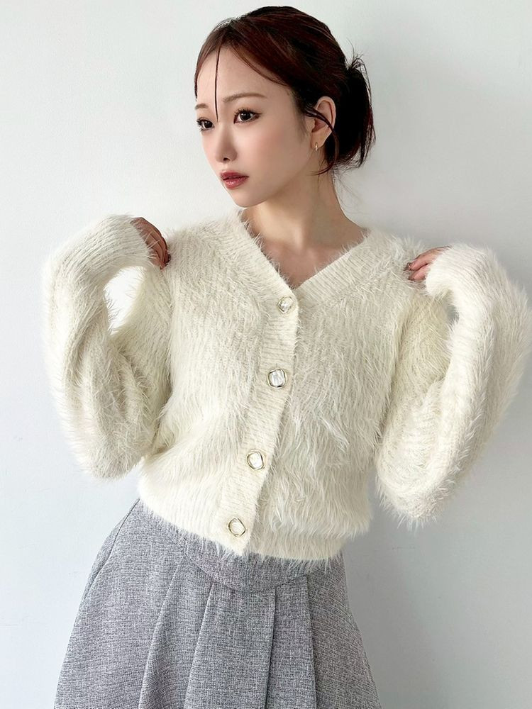 RESEXXY（リゼクシー） シャギーニットカーディガン 即日発送 期間限定