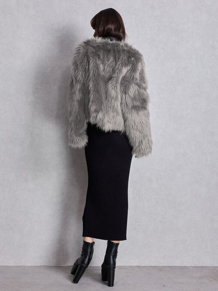 GYDA（ジェイダ） レイヤードエコファーライダースジャケット 即納