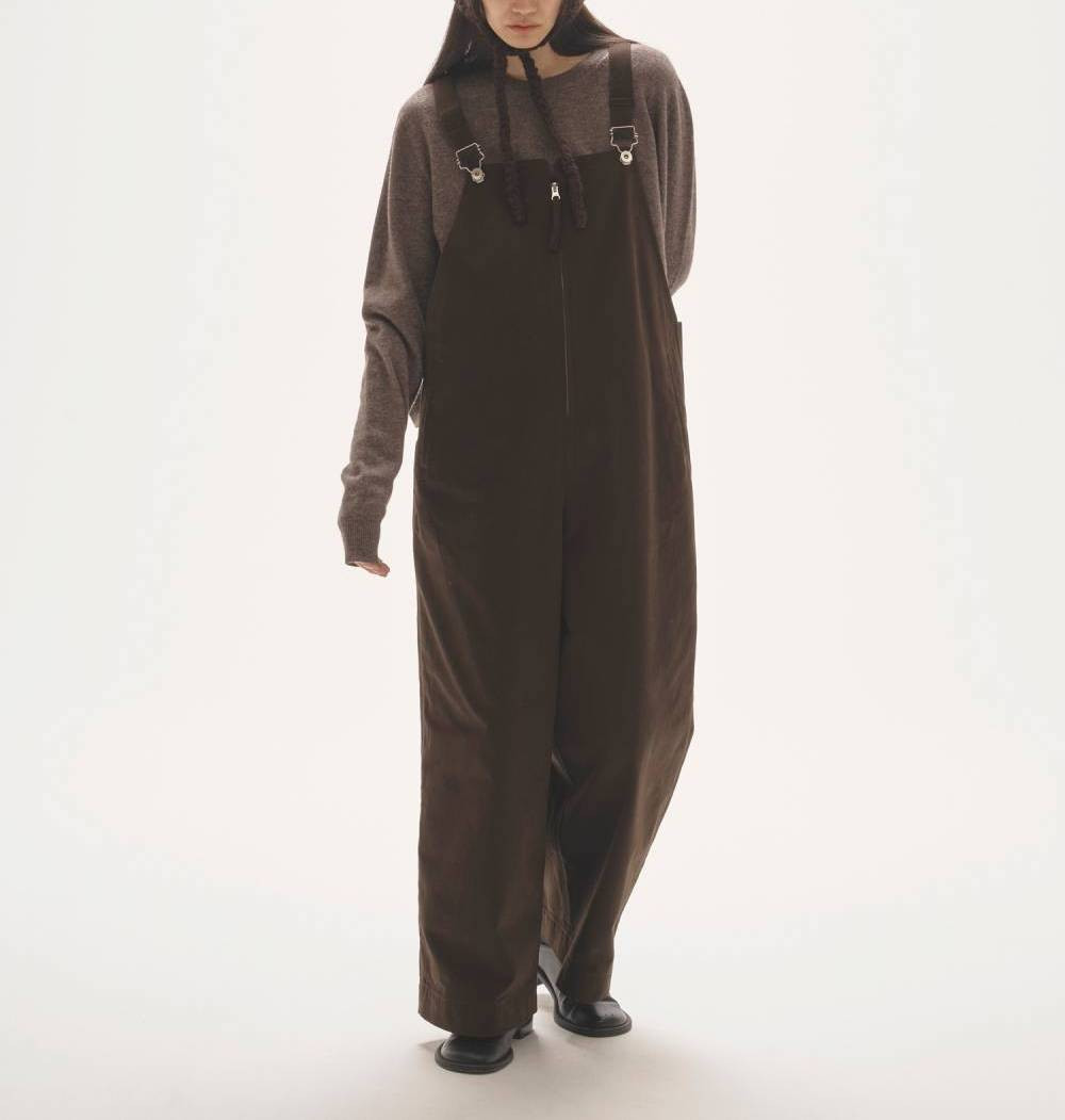 TODAYFUL トゥデイフル Frontzip Twill Salopette 即納 : RAPTURE