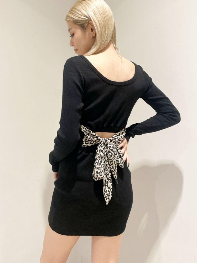 GYDA（ジェイダ） レオパードバックリボンテレコミニワンピース 即日