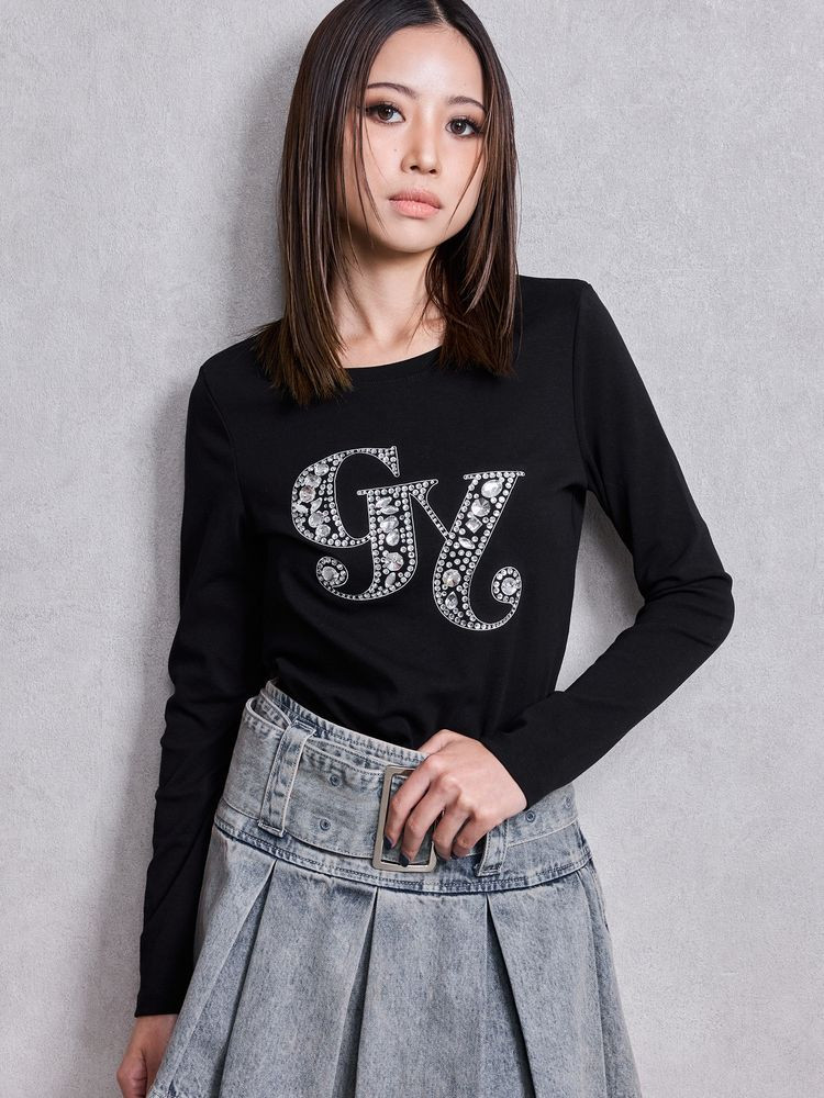 GYDA（ジェイダ） GY bijou long sleeve トップス 即日発送 : RAPTURE