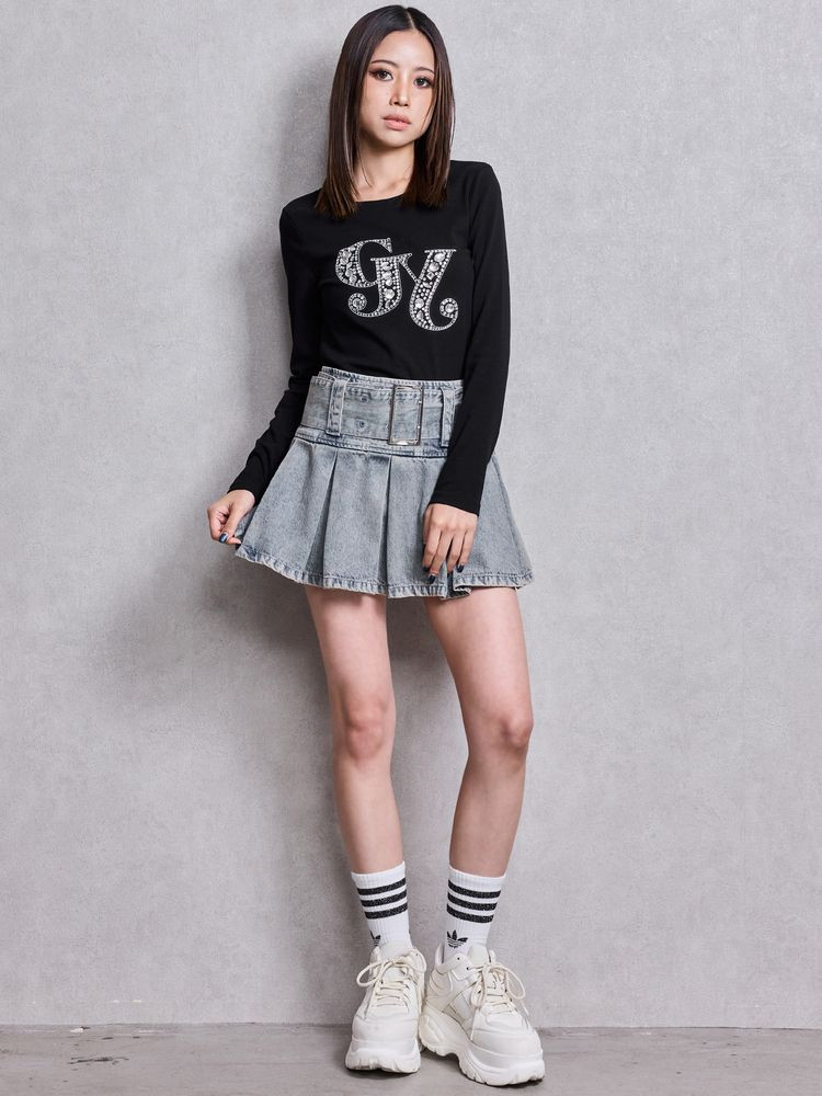 GYDA（ジェイダ） GY bijou long sleeve トップス 即日発送 : RAPTURE