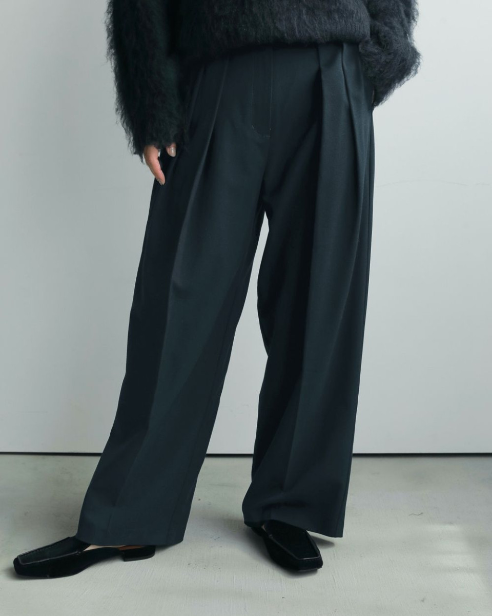 anuke（アンヌーク） Tuck Wide Pants 即日発送 : RAPTURE - 通販
