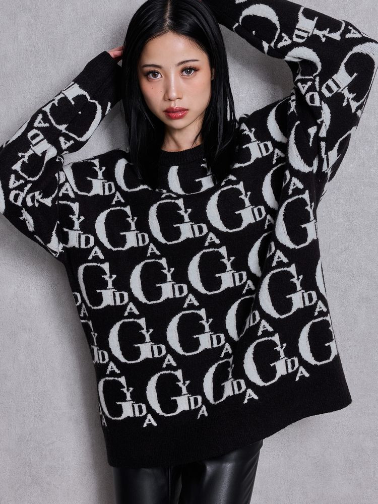 GYDA PATTERN ニットトップス 【完売品】 GYDA（ジェイダ） ニット セーター GYDA PATTERN ニットトップス