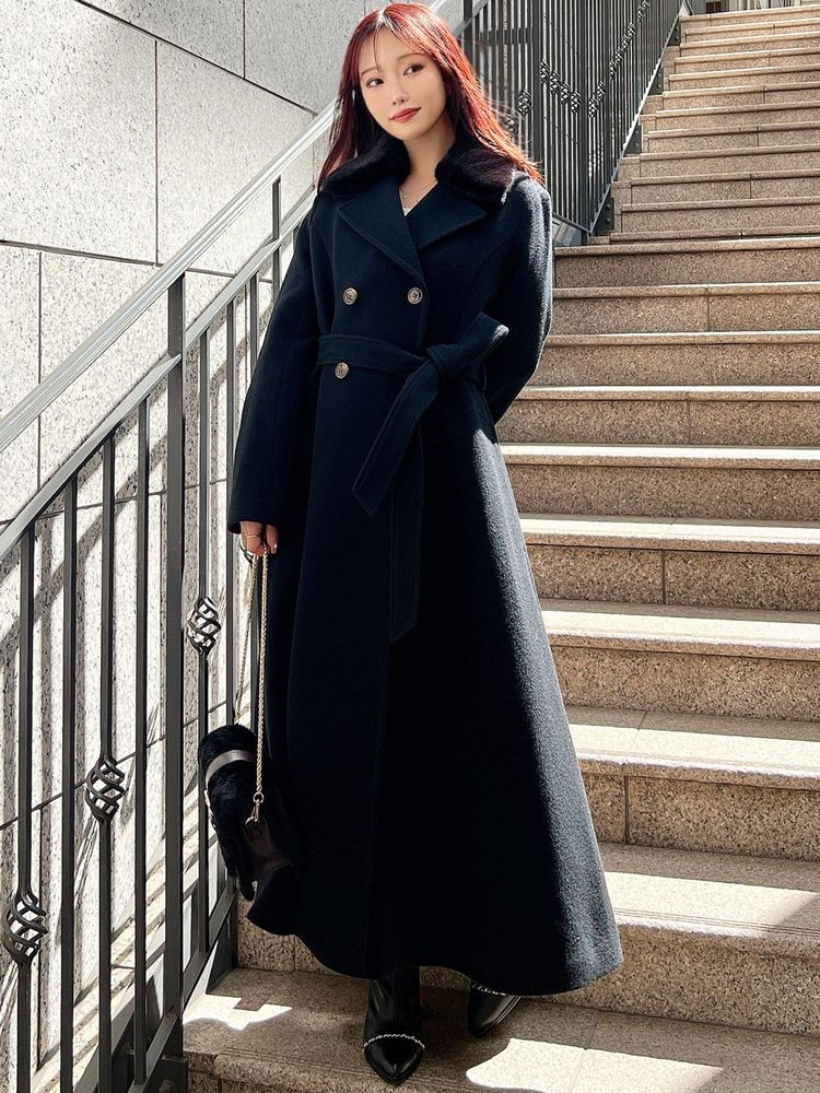 RESEXXY（リゼクシー） ショートビーバーウールロングコート 即日発送