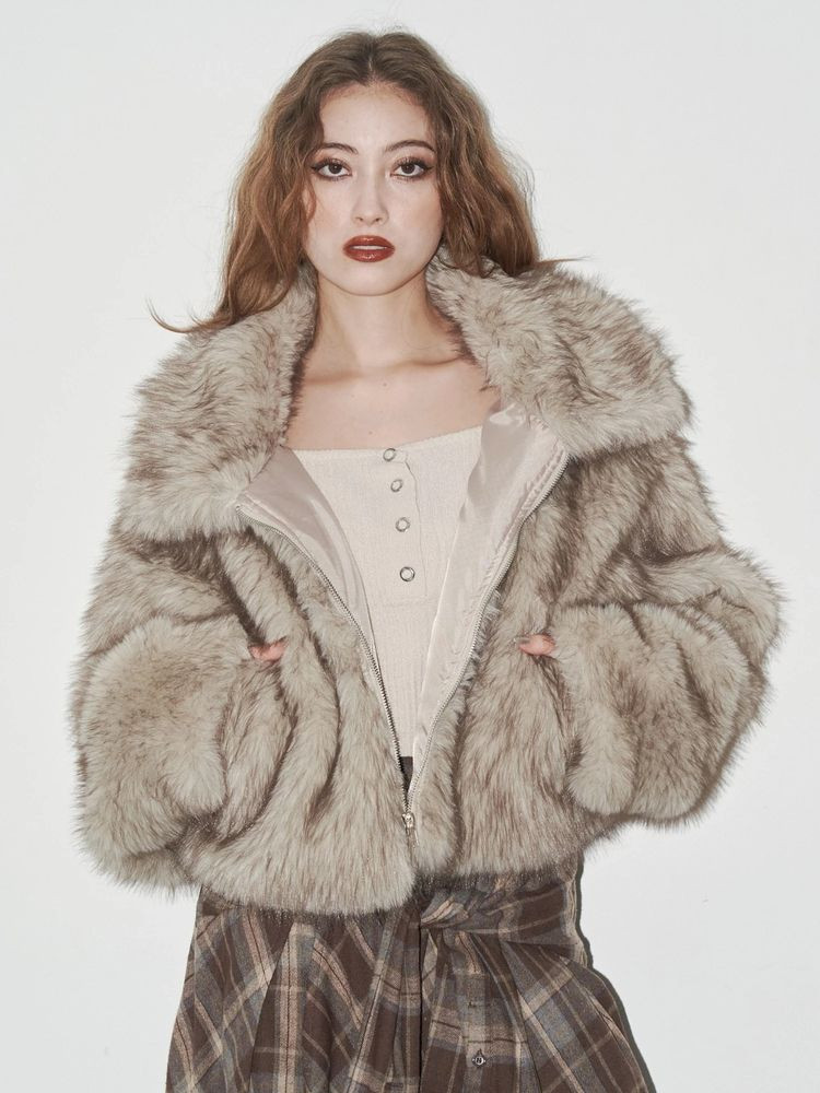 EVRIS（エヴリス） エブリス フェイクファーショートブルゾン 即日発送