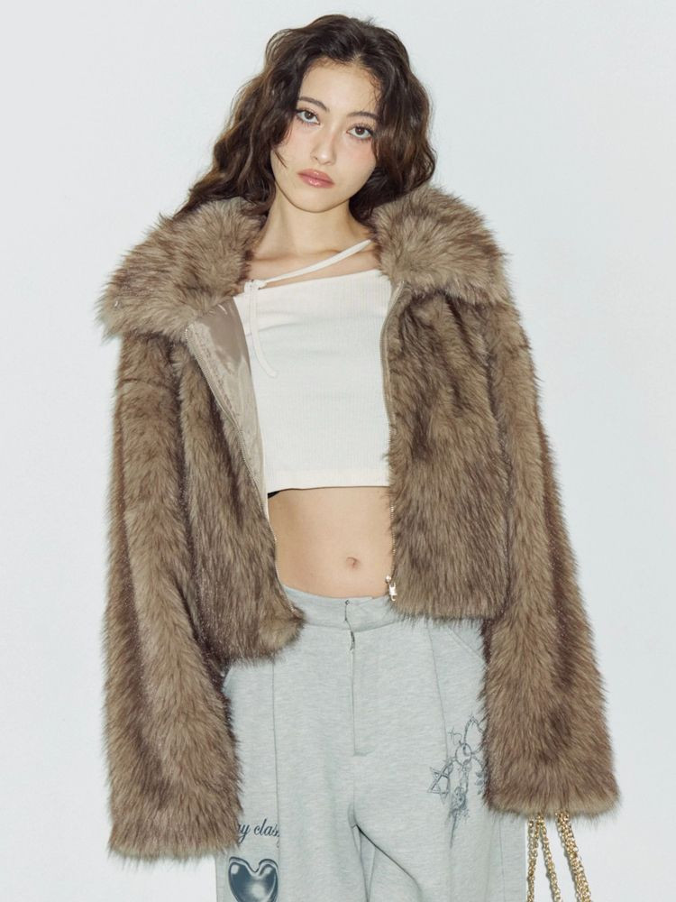 EVRIS（エヴリス） エブリス フェイクファーショートブルゾン 即日発送