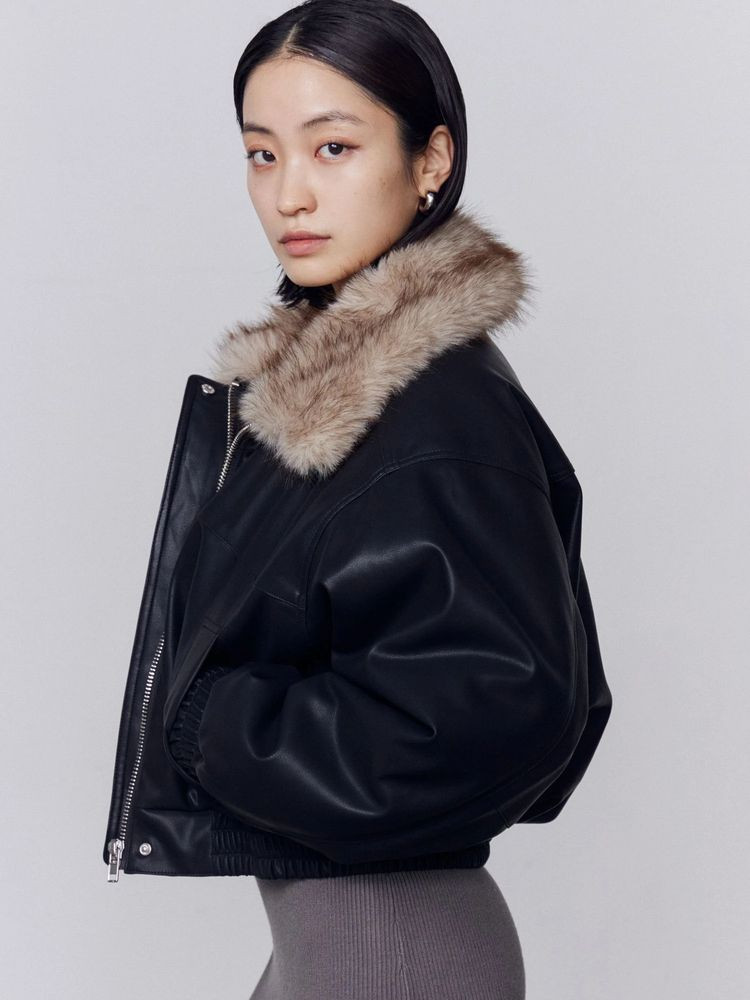 EMODA（エモダ） フェイクレザーブルゾン 即日発送 : RAPTURE - 通販