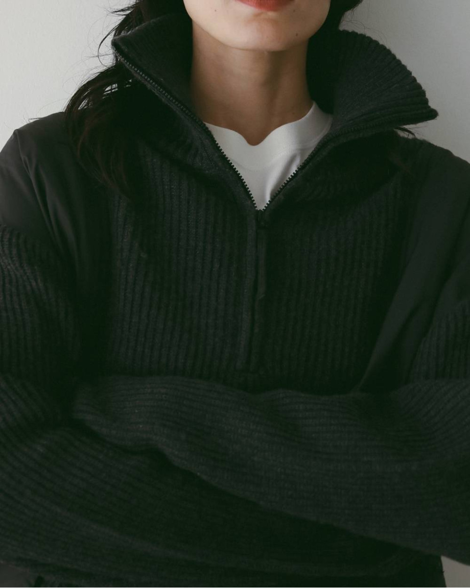 anuke（アンヌーク） アンヌークHalfzip Docking Knit 即日発送