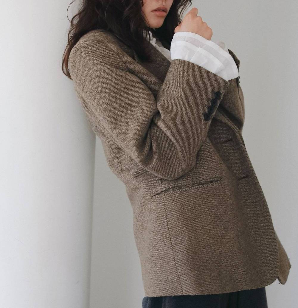anuke（アンヌーク） Herringbone Wool Jacket 予約商品 : RAPTURE