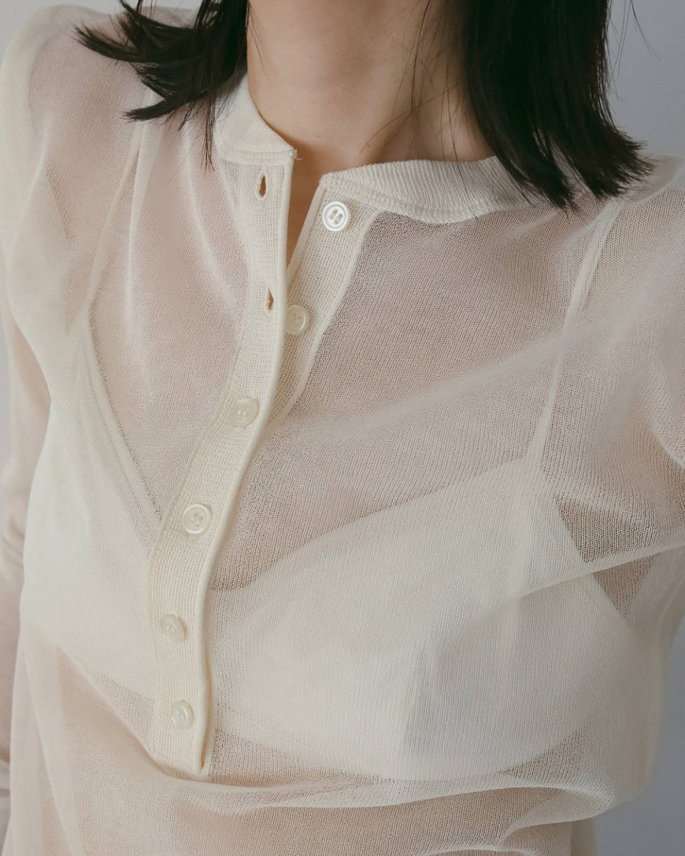 anuke（アンヌーク） Sheer Henley Knit 即日発送 : RAPTURE - 通販