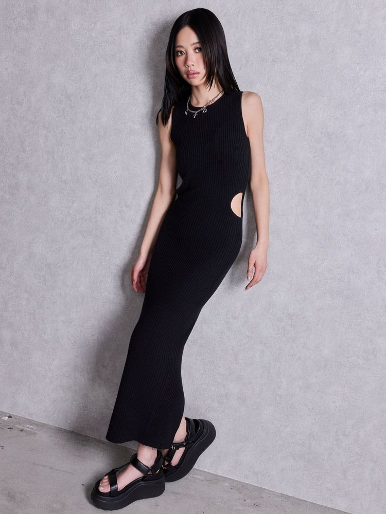 GYDA（ジェイダ） SIDE OPENロングニットワンピース 即日発送