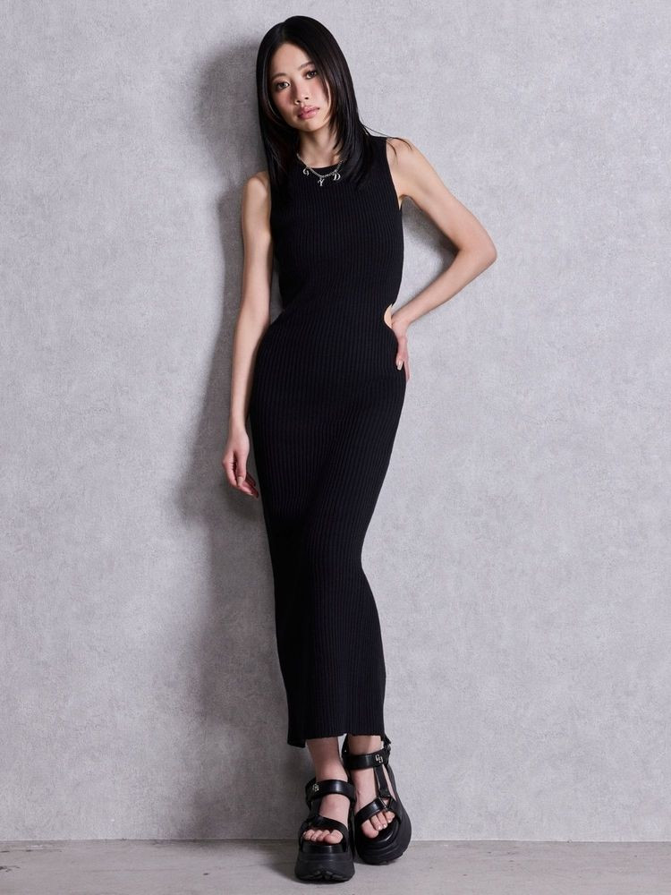 GYDA（ジェイダ） SIDE OPENロングニットワンピース 即日発送