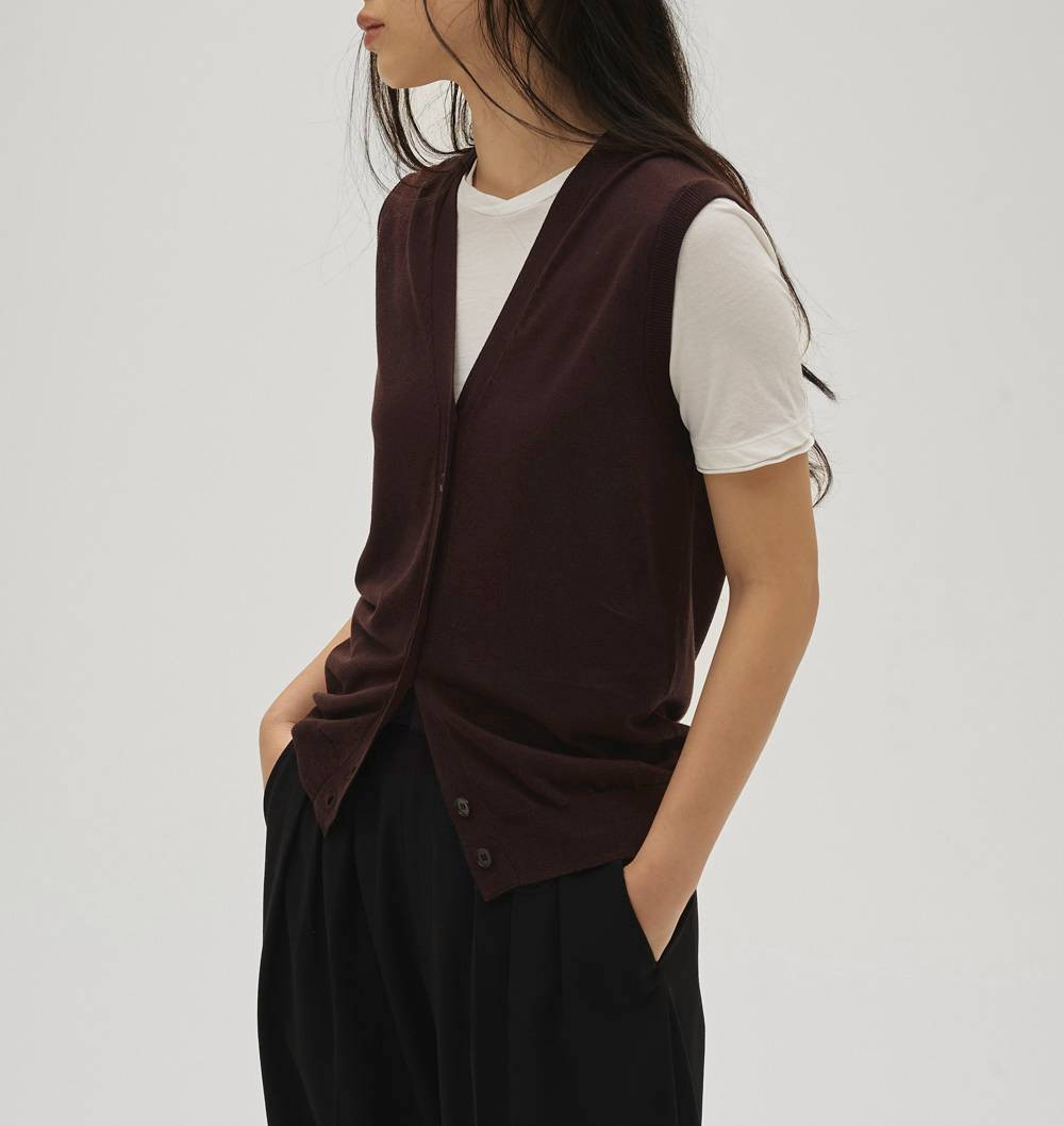 TODAYFUL SALE トゥデイフル Tencelsilk Knit Vest 即日発送 : RAPTURE