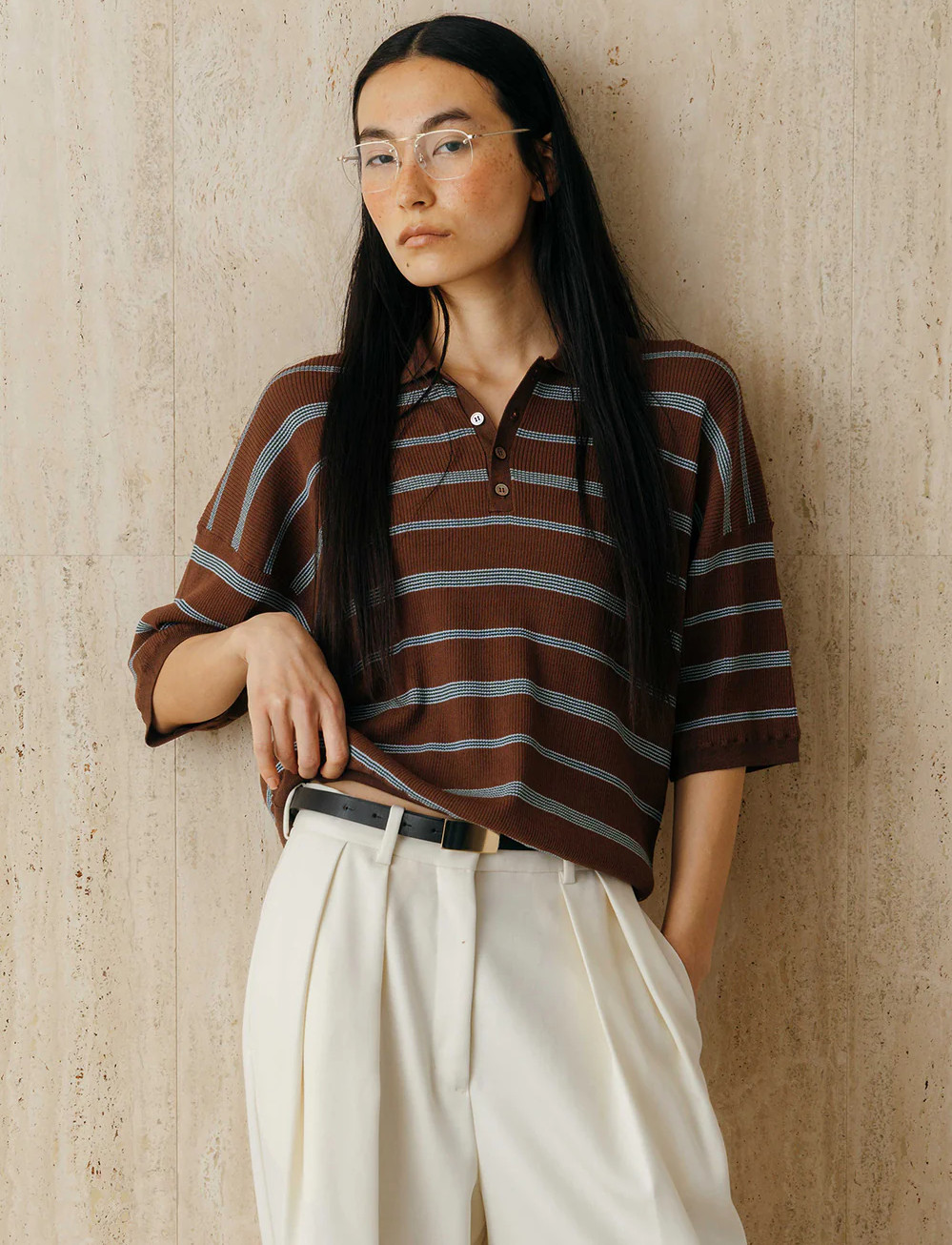 CREDONA（クレドナ） MULCH BORDER KNIT POLO 即日発送 : RAPTURE