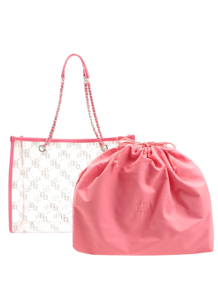 GYDA（ジェイダ） GG glitter print clearトートBAG 即日発送 期間限定