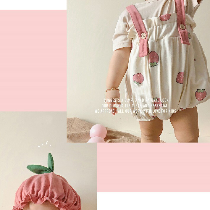 いちごベビー専用 ベビー]いちご刺繍チュニックパンツセット（ウェアセット(ベビー