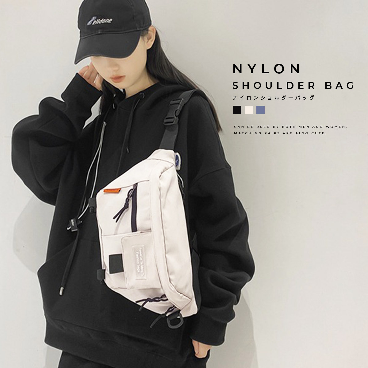 GISELLE ボディバッグ メンズ レディース 大容量 ウエストポーチ ワン