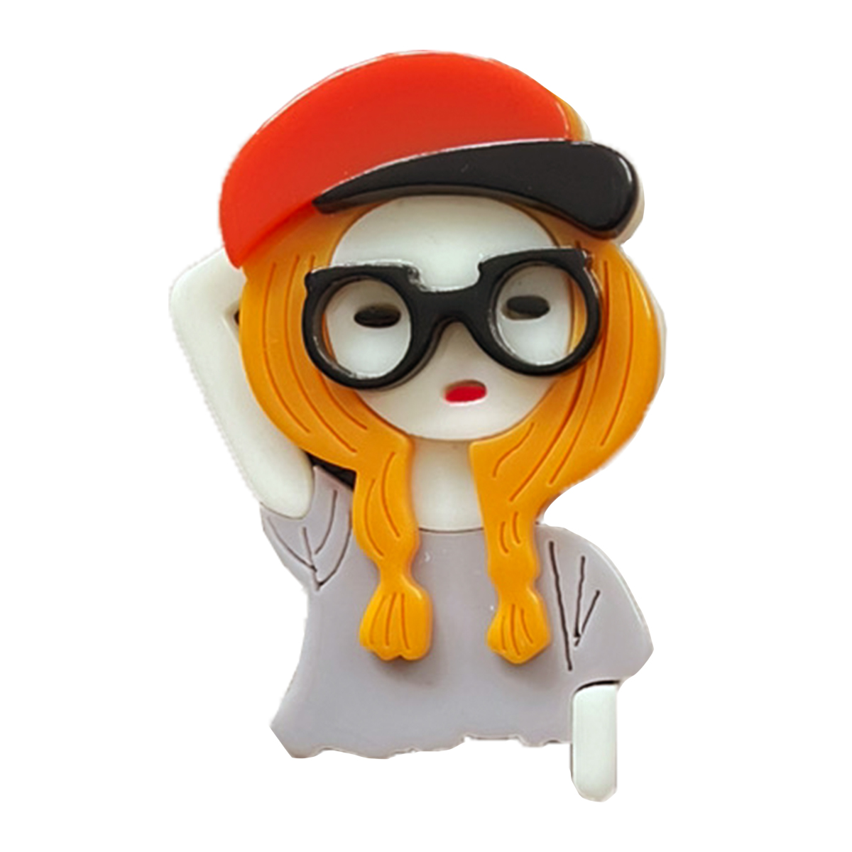 ブローチ ガール レディース ピンバッジ ワンポイント バッグ スカーフ留め おしゃれ かわいい 大きめ 完成品 送料無料 爆買 | GISELLE | 10