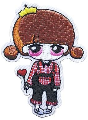 ガール ワッペン 刺繍 アイロン おしゃれ アップリケ わっぺん 女の子