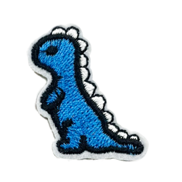 ワッペン 刺繍 アイロン 恐竜 レッド ブルー ピンク イエローアイロン