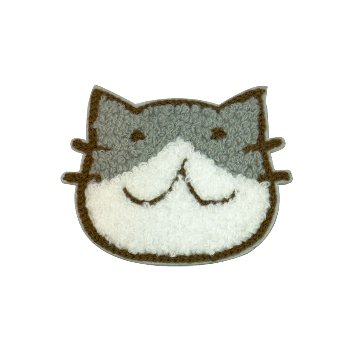 ワッペン アイロン 猫 刺繍ワッペン アイロン接着 縦6.5cm×横8.1cm