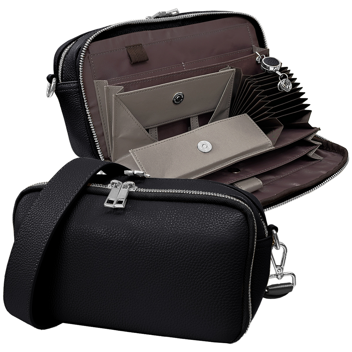 GISELLE お財布ショルダー ショルダーバッグ レディース 本革 斜めがけ