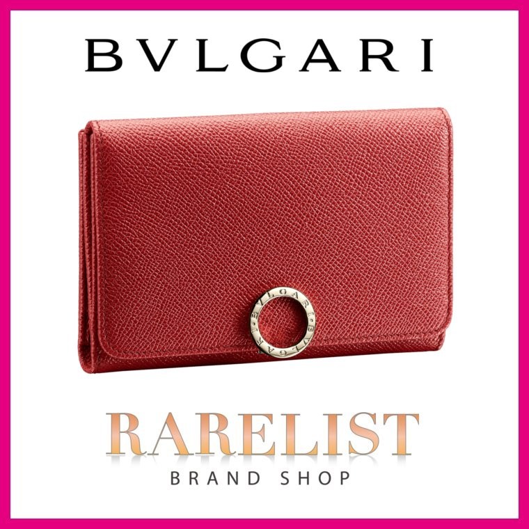 ブルガリ BVLGARI 財布 中財布 三つ折り財布 ３つ折り ルビーレッド