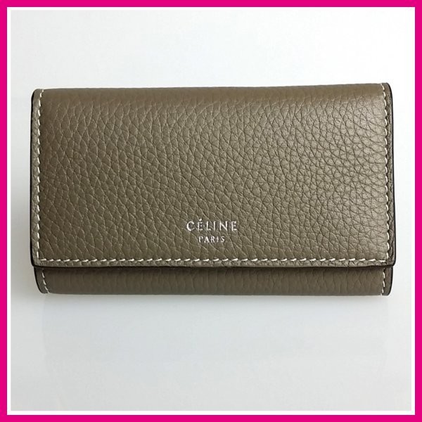 セリーヌ CELINE キーケース ６連 新作 スリ SOURIS グレージュ