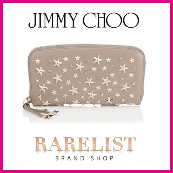 ジミーチュウ JIMMY CHOO 財布 長財布 ラウンドジップ 新作 ライトモカ