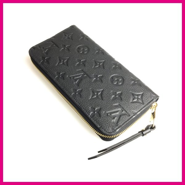 ルイヴィトン LOUIS VUITTON 財布 長財布 ラウンドファスナー ノワール ブラック 黒 ゴールド モノグラム アンプラント レザー 本革 LVロゴ