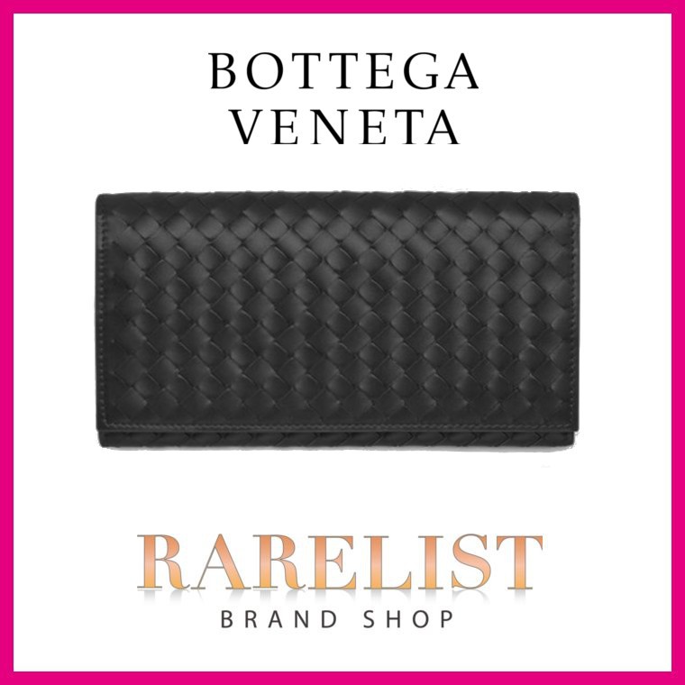 ボッテガヴェネタ BOTTEGA VENETA 財布 長財布 フラップ ２つ折り 二