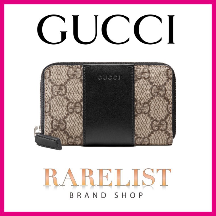 グッチ GUCCI コインケース 小銭入れ ベージュ エボニー ブラック