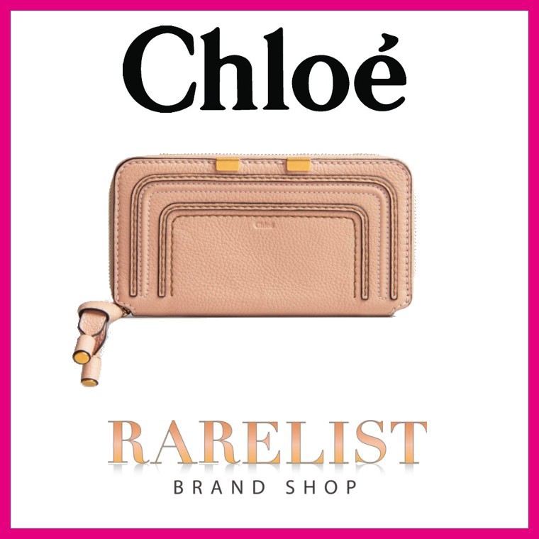 クロエ Chloe 財布 長財布 ブラッシュヌード ピンクベージュ ゴールド レザー 本革