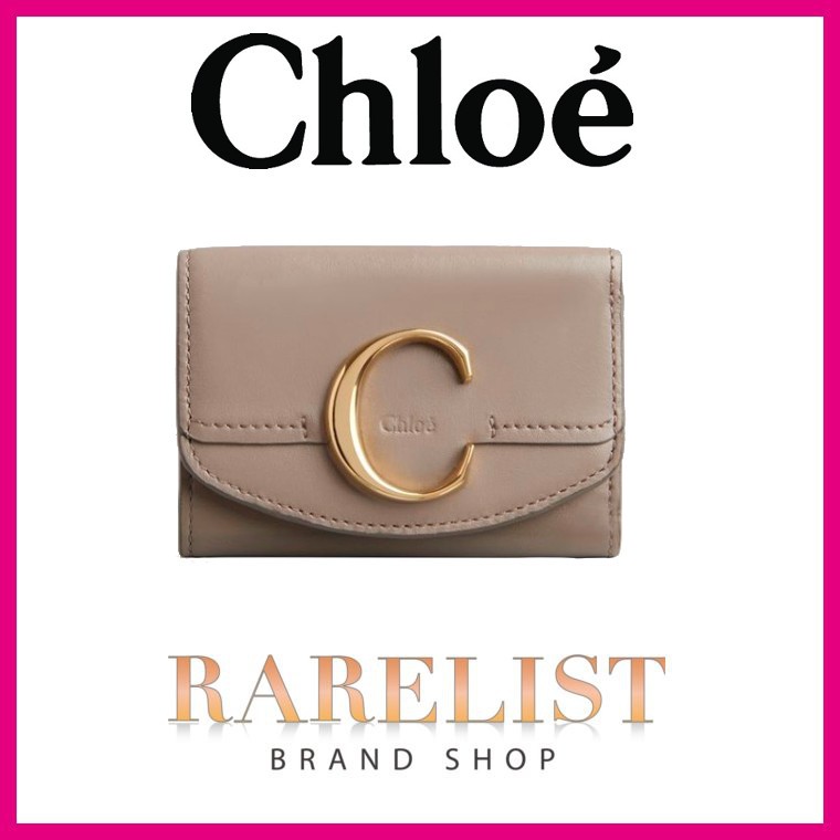 クロエ Chloe 財布 小財布 三つ折り モッティーグレー グレー ゴールド