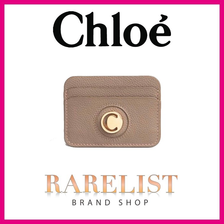 クロエ Chloe カードケース モッティーグレー グレー ゴールド レザー