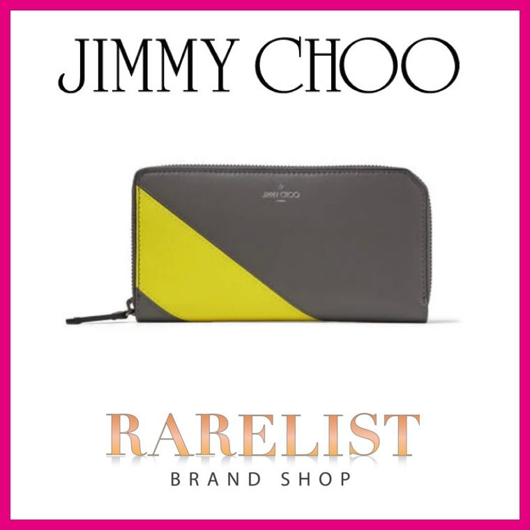 ジミーチュウ JIMMY CHOO 財布 長財布 ラウンドファスナー ピューター