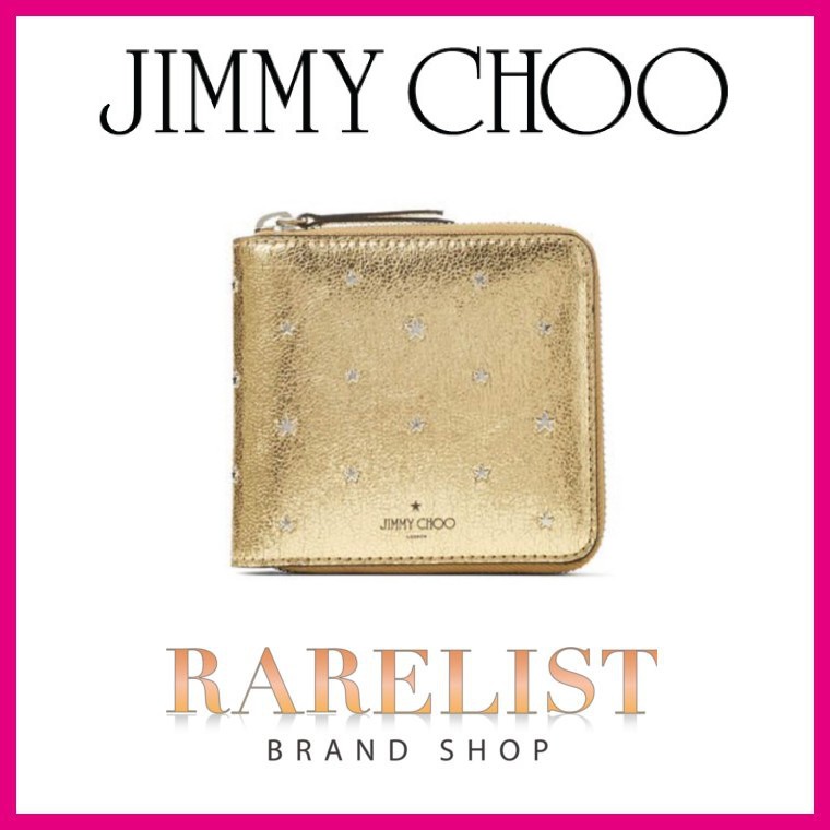 ジミーチュウ JIMMY CHOO 財布 小財布 二つ折り ２つ折り ラウンド