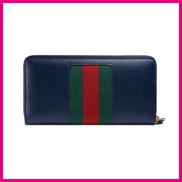 グッチ GUCCI 財布 長財布 ラウンドファスナー 新作 ネイビー ブルー