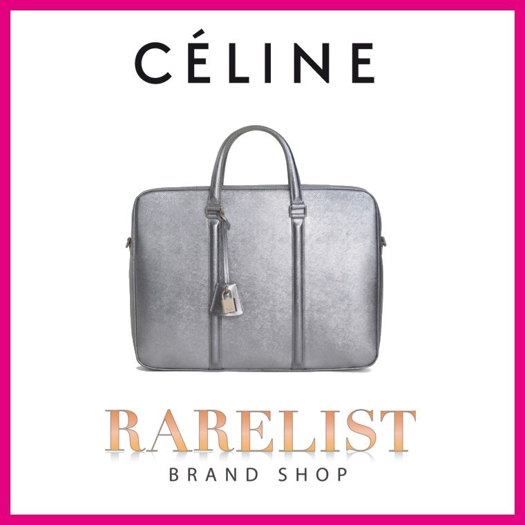 セリーヌ CELINE バッグ ブリーフケース ビジネスバッグ シルバー